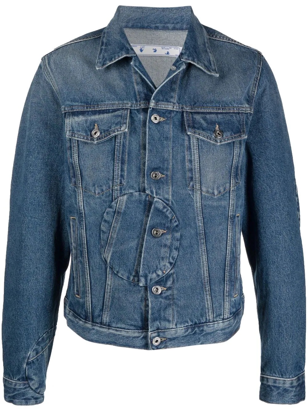 Corp twist-front denim jacket - 1