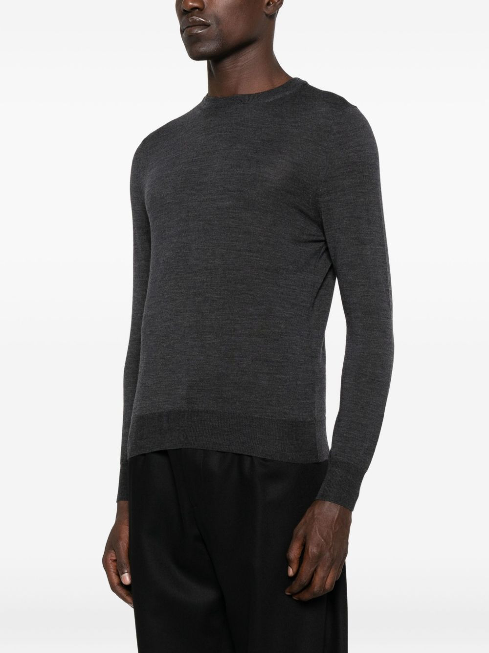 crew-neck wool T-shirt - 3