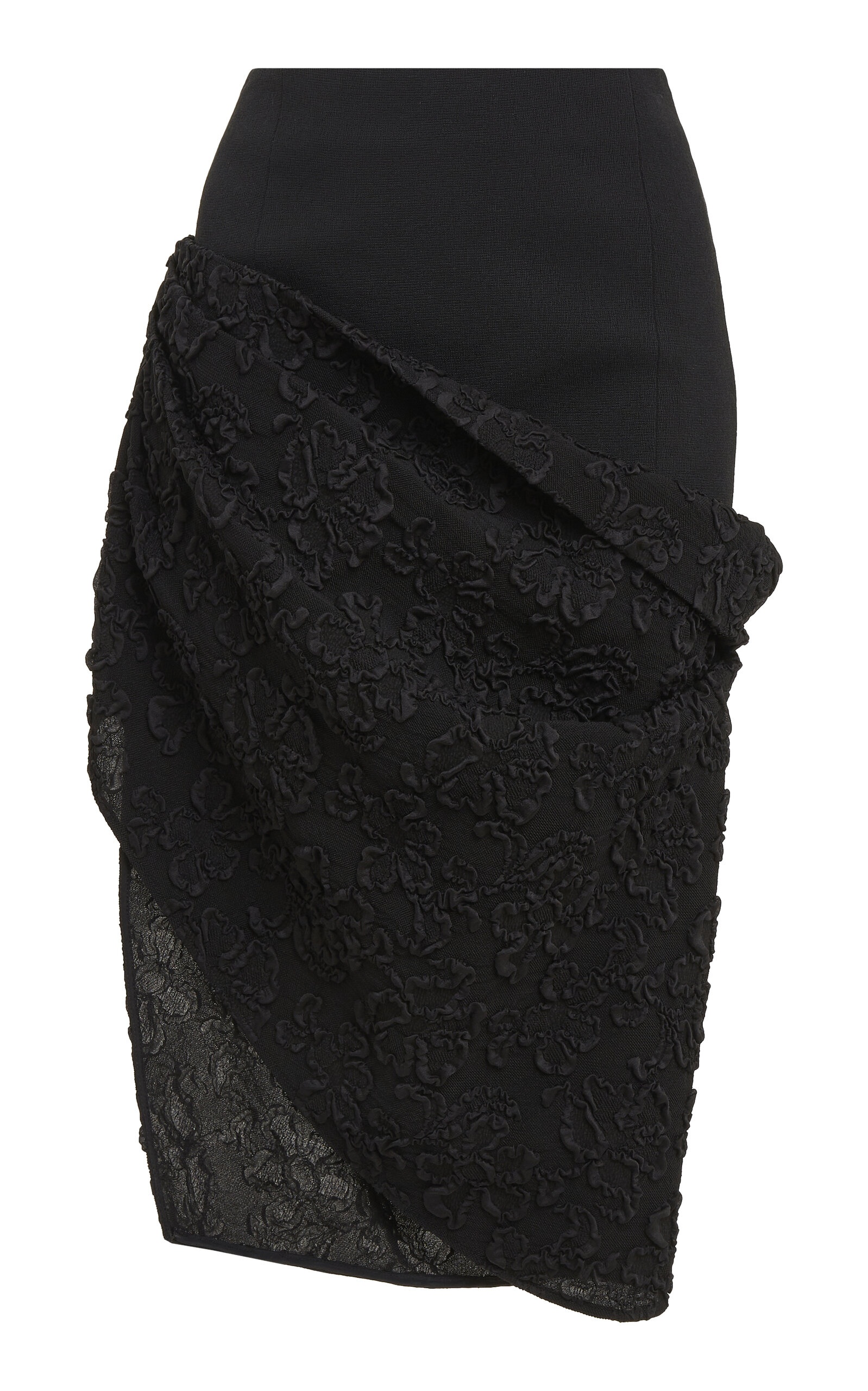 Asymmetric Drapes Skirt black - 1