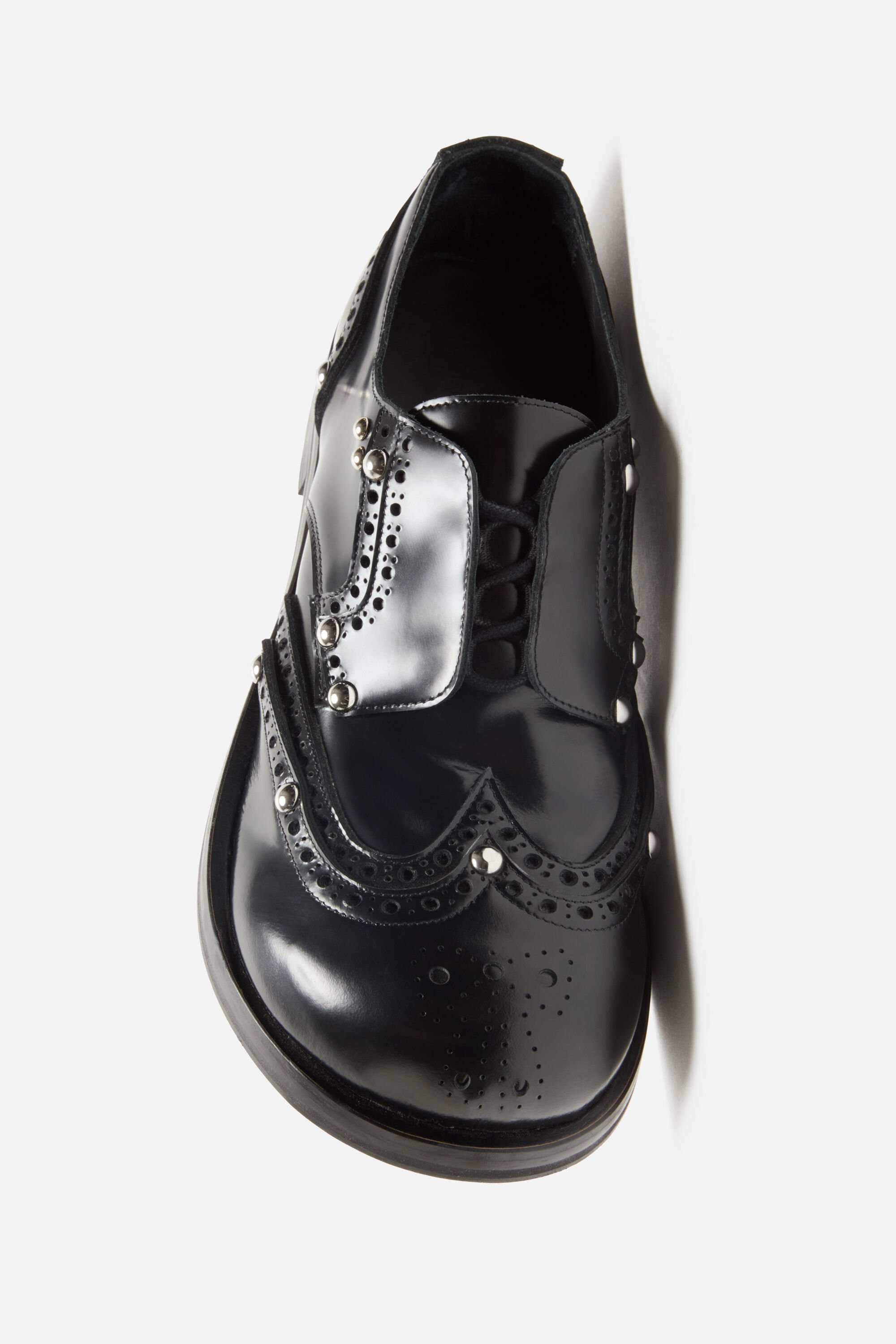 Lace-up leather shoes - Black - 2