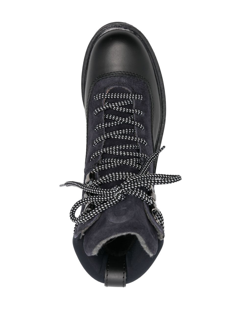 panelled lace-up boots - 4