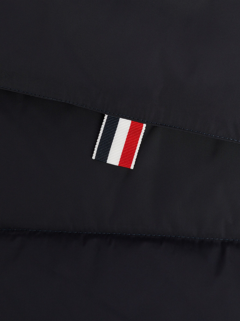 Thom Browne Black Downfilled Poly Twill Multicolor Stripe Scarf outlook