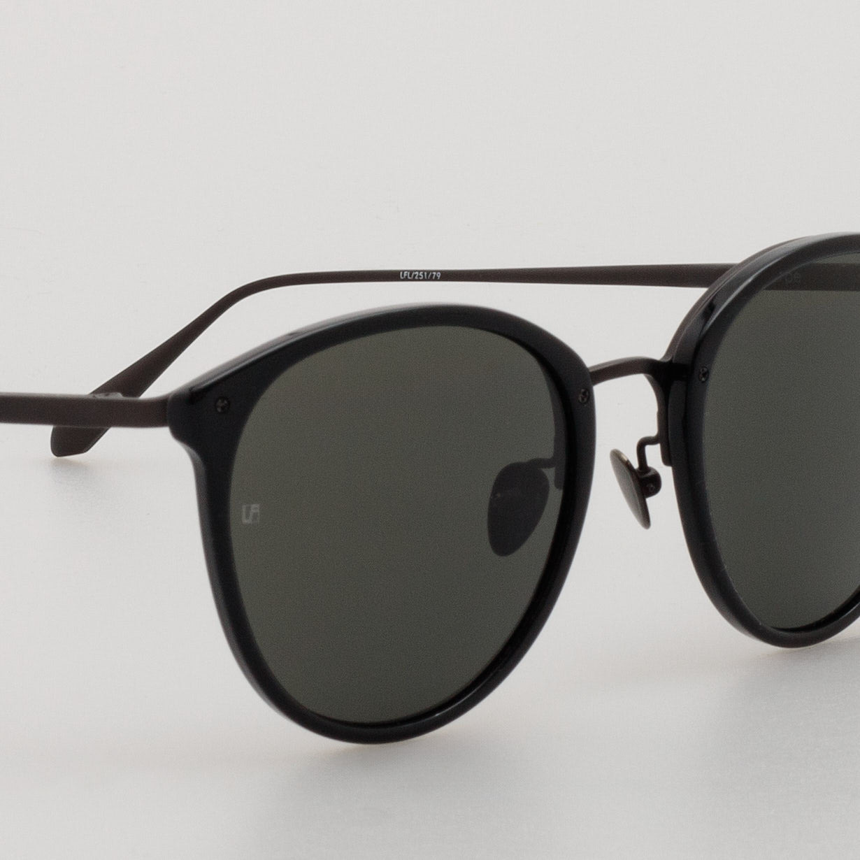 CALTHORPE OVAL OPTICAL FRAME IN BLACK AND MATT NICKEL (MEN'S) - 4