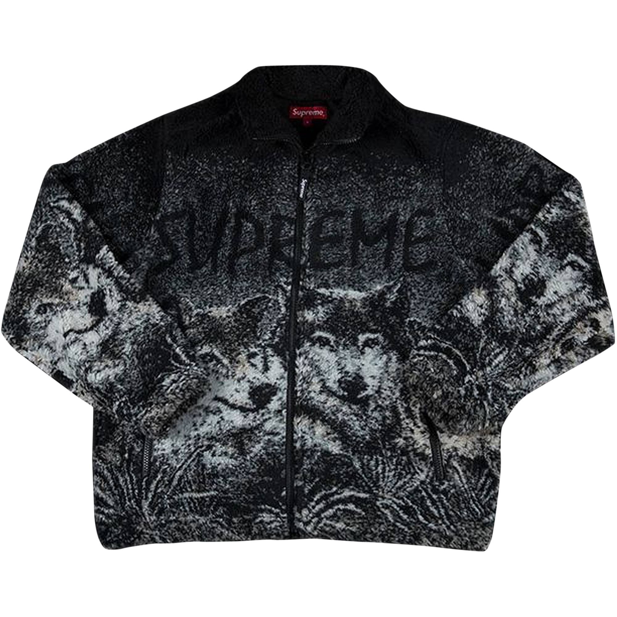 Supreme Wolf Fleece Jacket 'Black' - 1