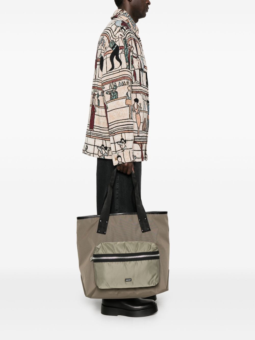 large pocket tote bag - 2