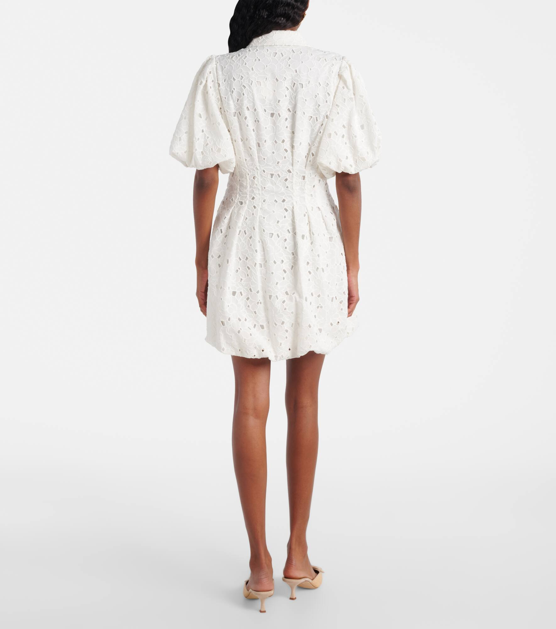 Cleo broderie anglaise cotton minidress - 3