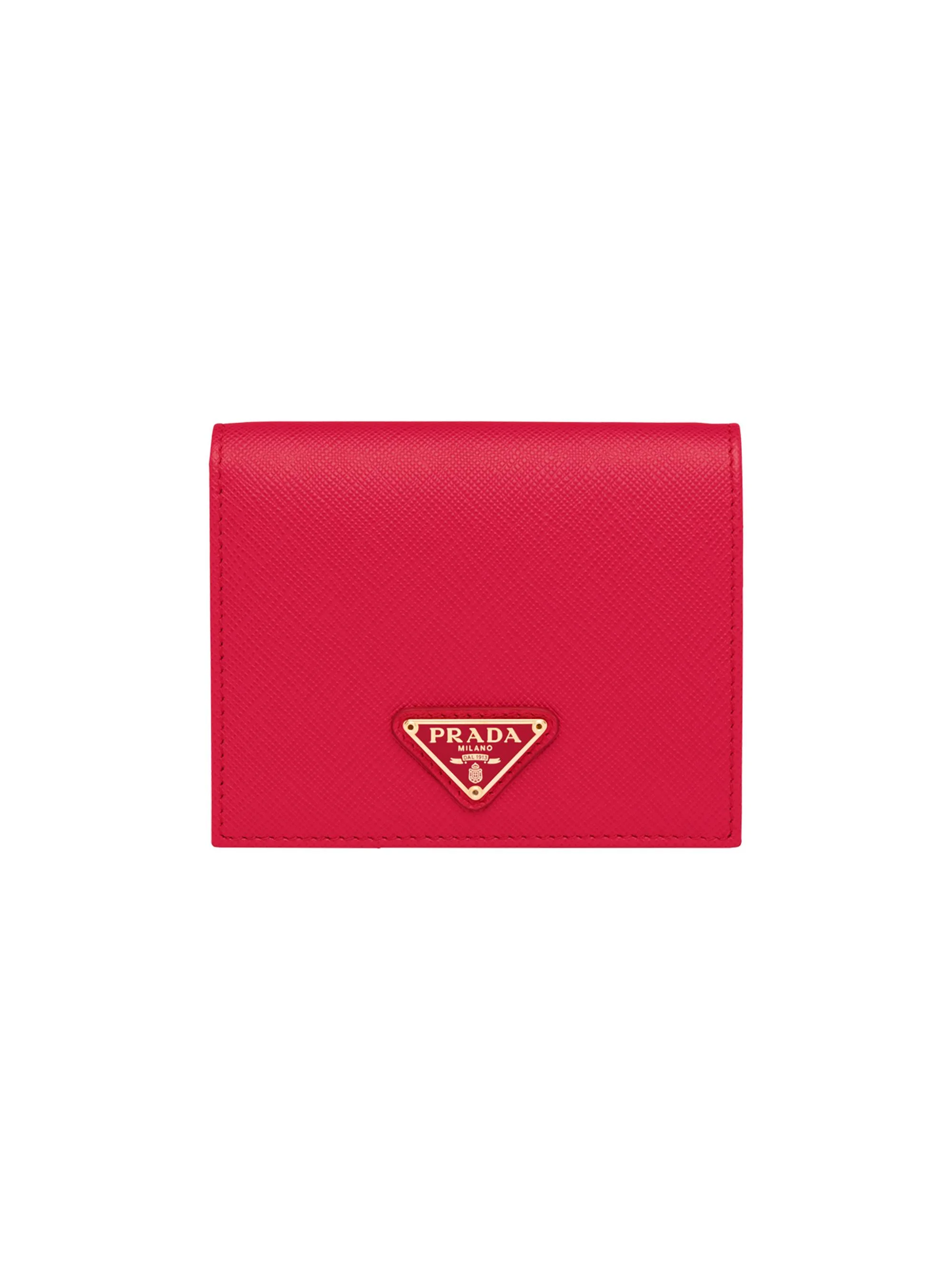 Women's Small Saffiano Leather Wallet - Red - 1