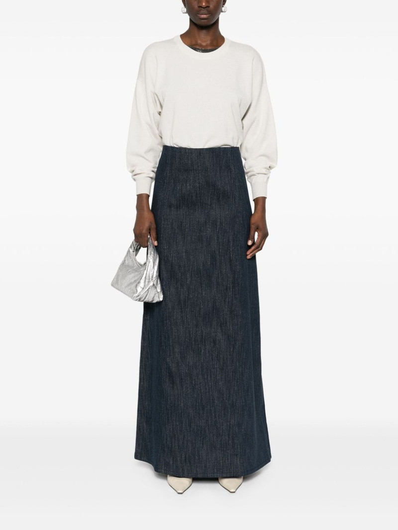 Brunello Cucinelli denim maxi skirt outlook