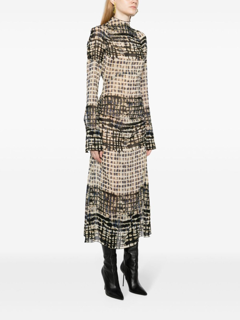 Serpent ruched silk dress 3