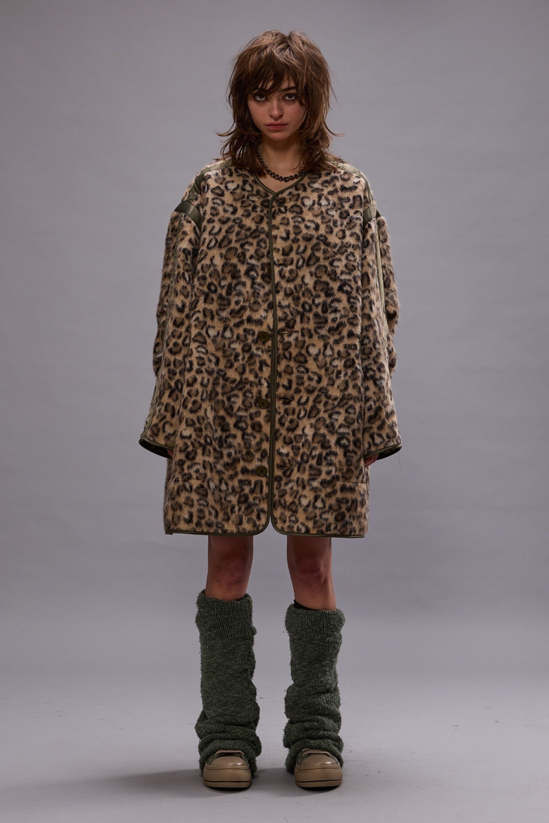 TAPED LINER COAT - WOOLY LEOPARD 1