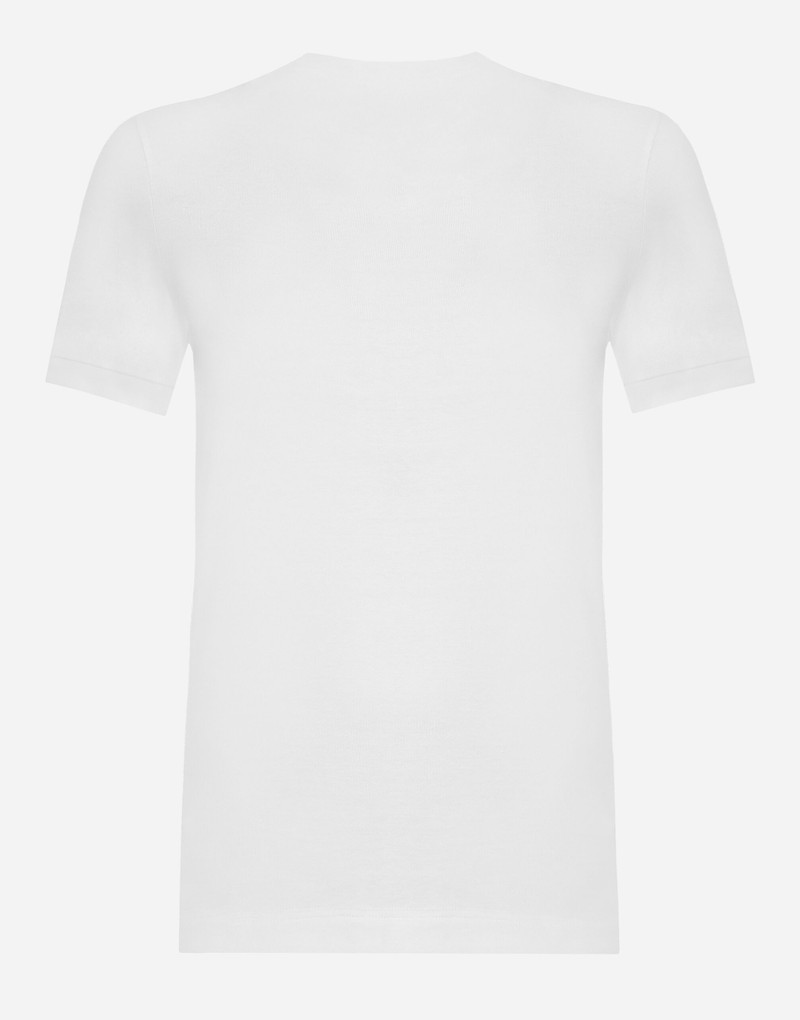 Dolce & Gabbana Cotton T-shirt with Crystal DG logo outlook