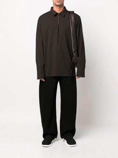 Lemaire belted straight-leg trousers outlook