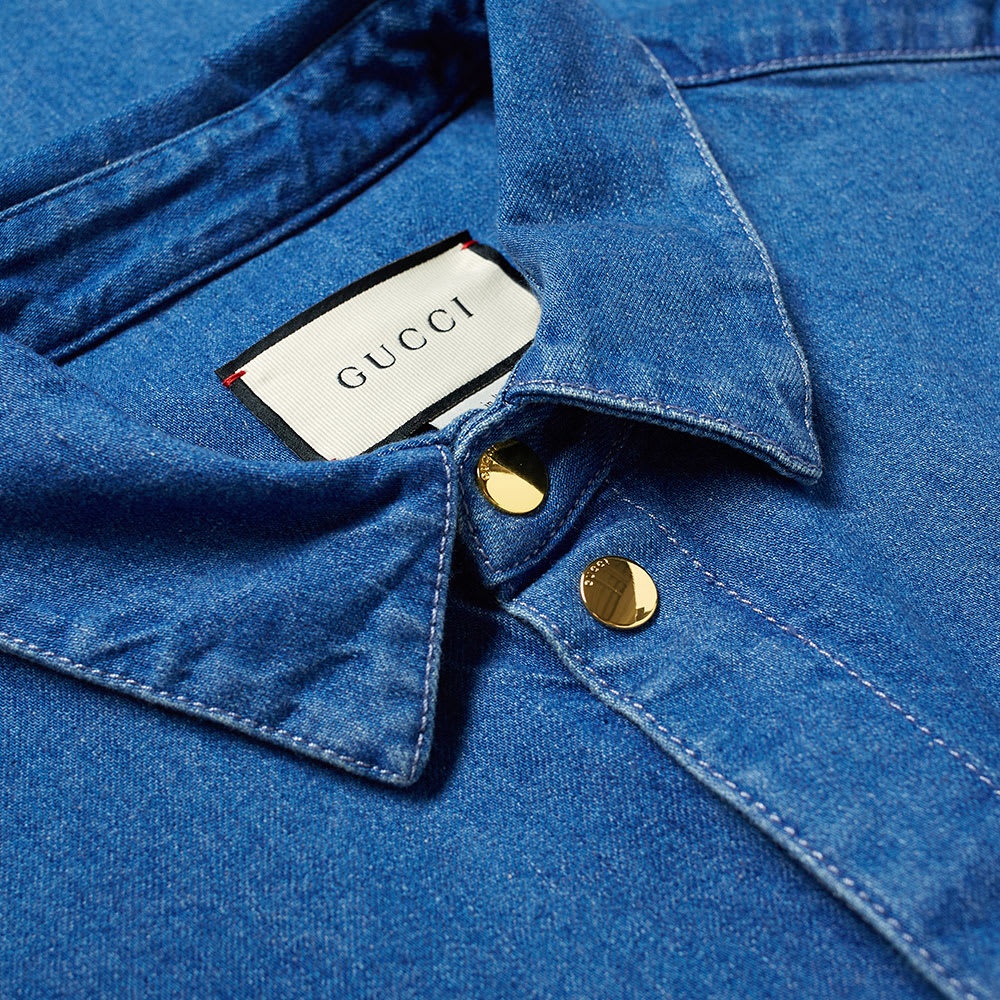 Gucci Horse Bit Denim Overshirt - 2