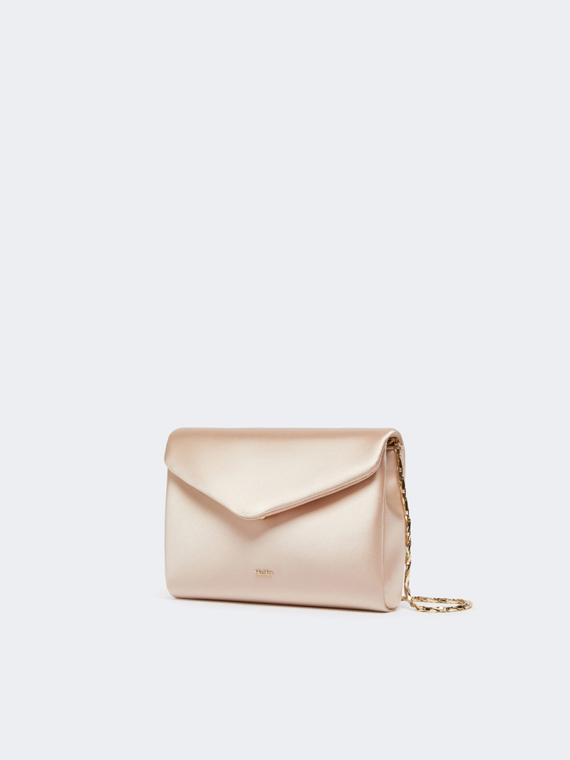 Max Mara Viscose and silk satin clutch bag - POWDER outlook
