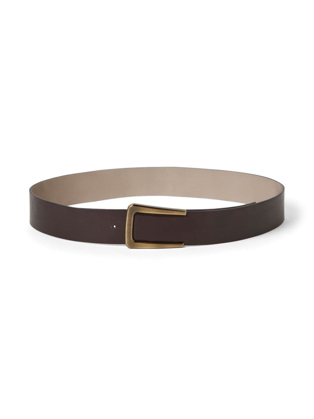 buckled leather belt - 2