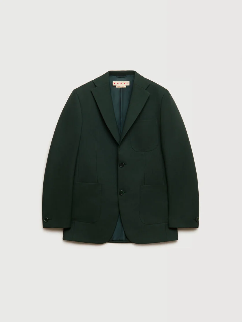 DEEP GREEN TECHNO FABRIC JACKET - 1