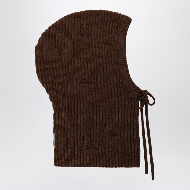 MM6 Maison Margiela Brown wool-blend hood outlook