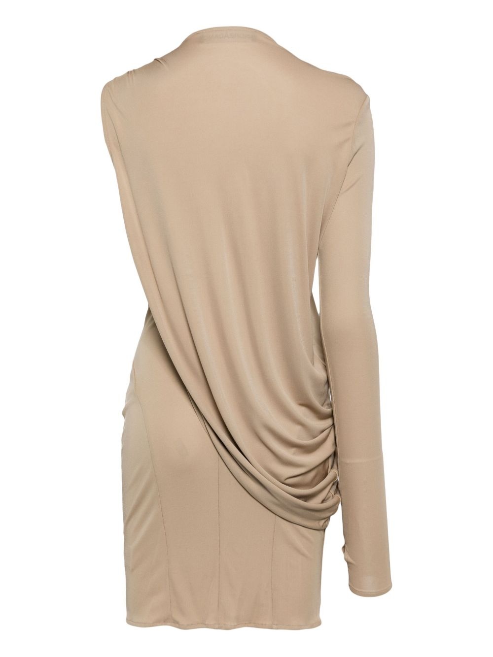 assimetric draped dress - 2