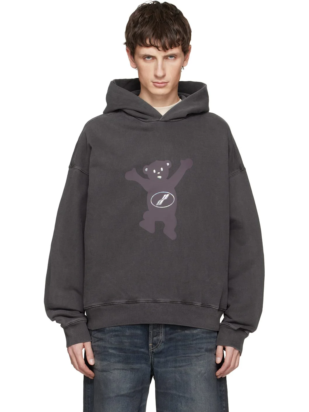 Brown New Teddy Logo Pigment Hoodie - 1