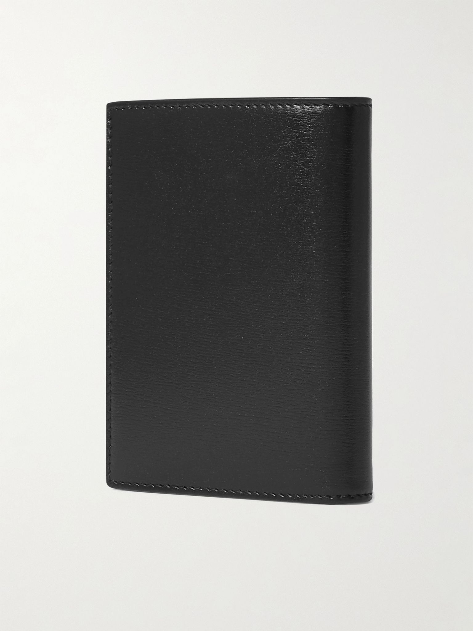 Logo-Appliquéd Leather Billfold Wallet Black - 2