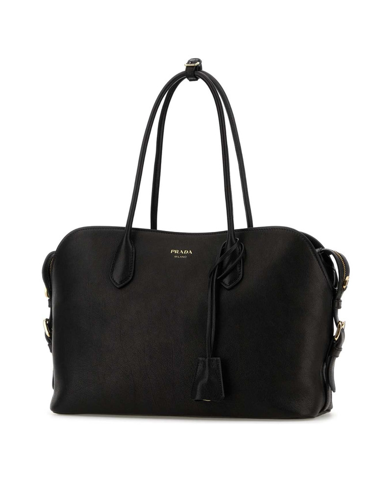 Prada Black Leather Large Shopping Bag outlook