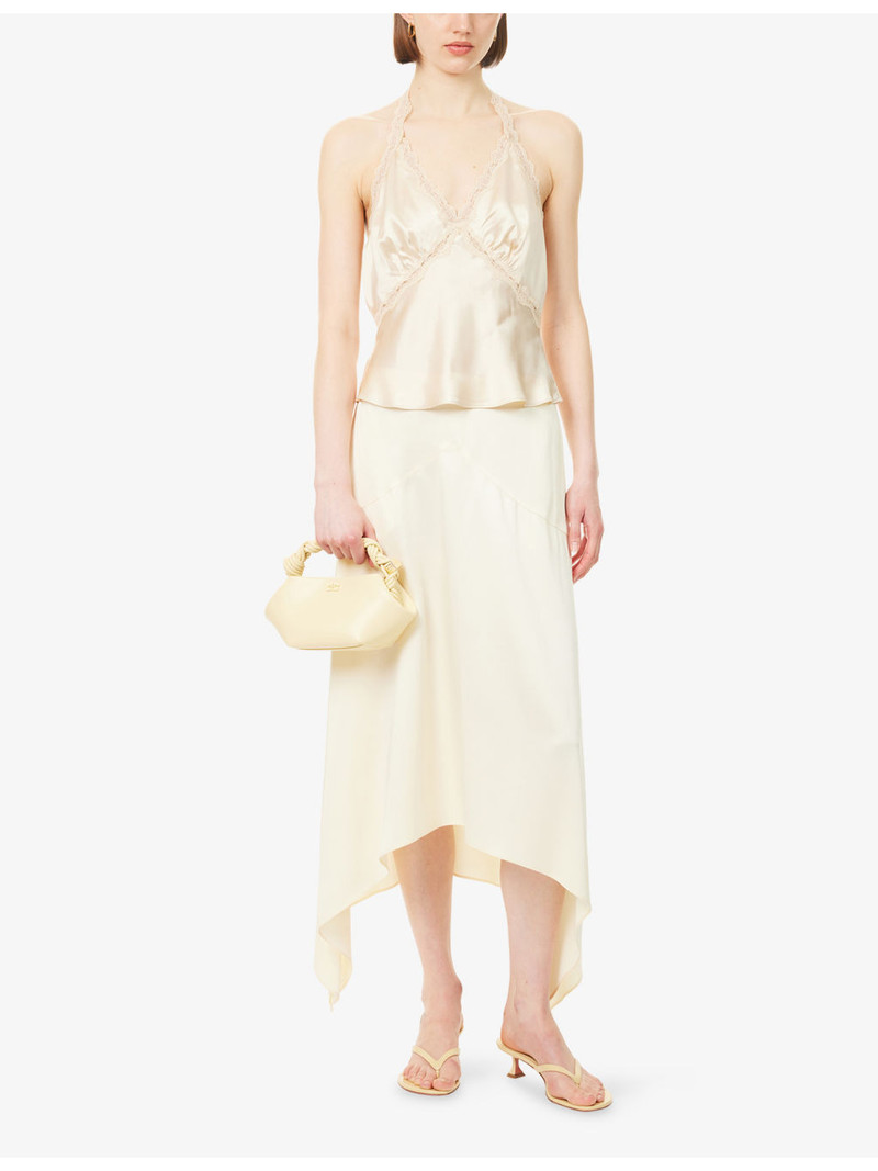 Reformation Monica Lace-Trim Silk Top outlook