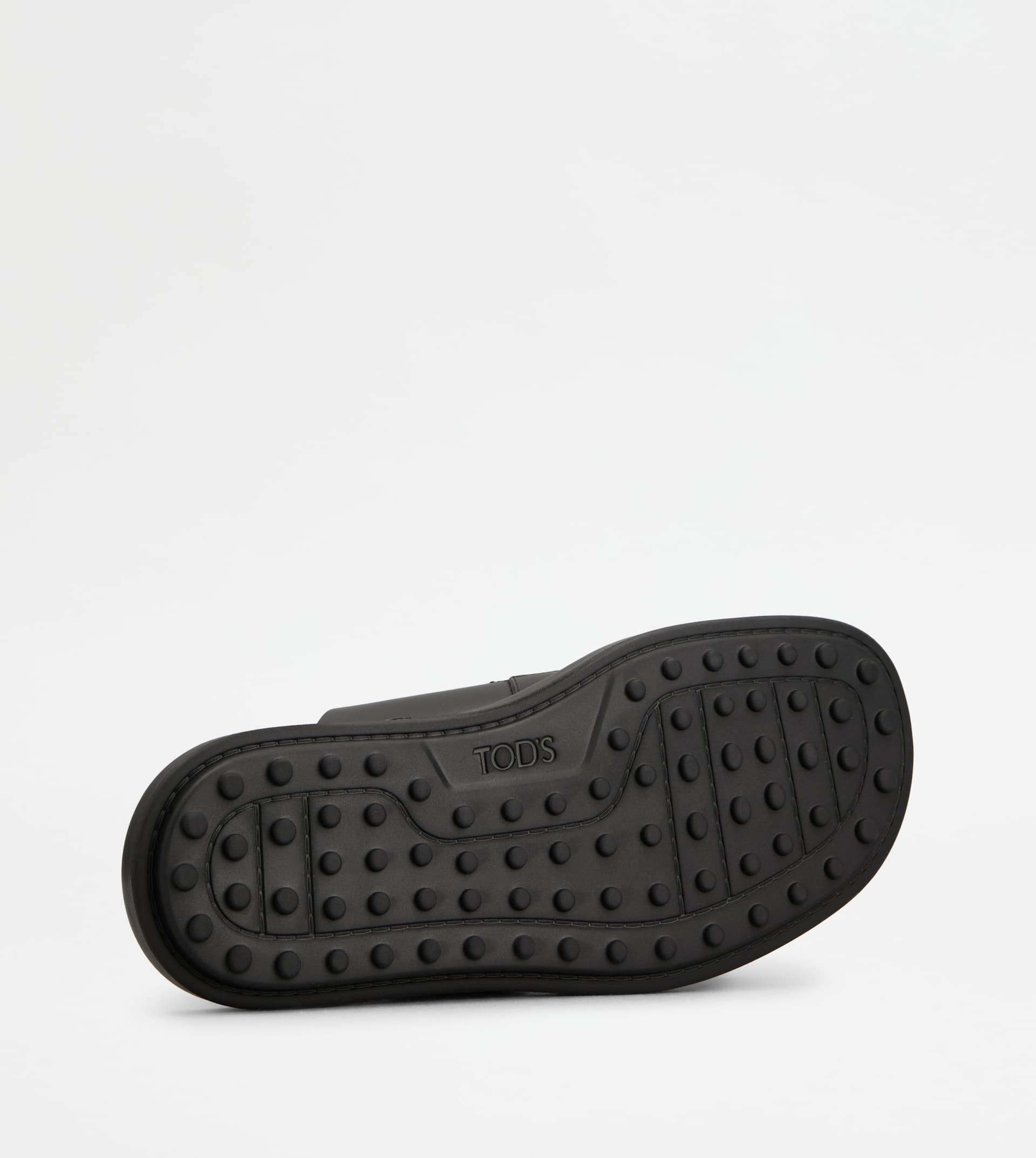 SANDALS IN LEATHER - BLACK - 4