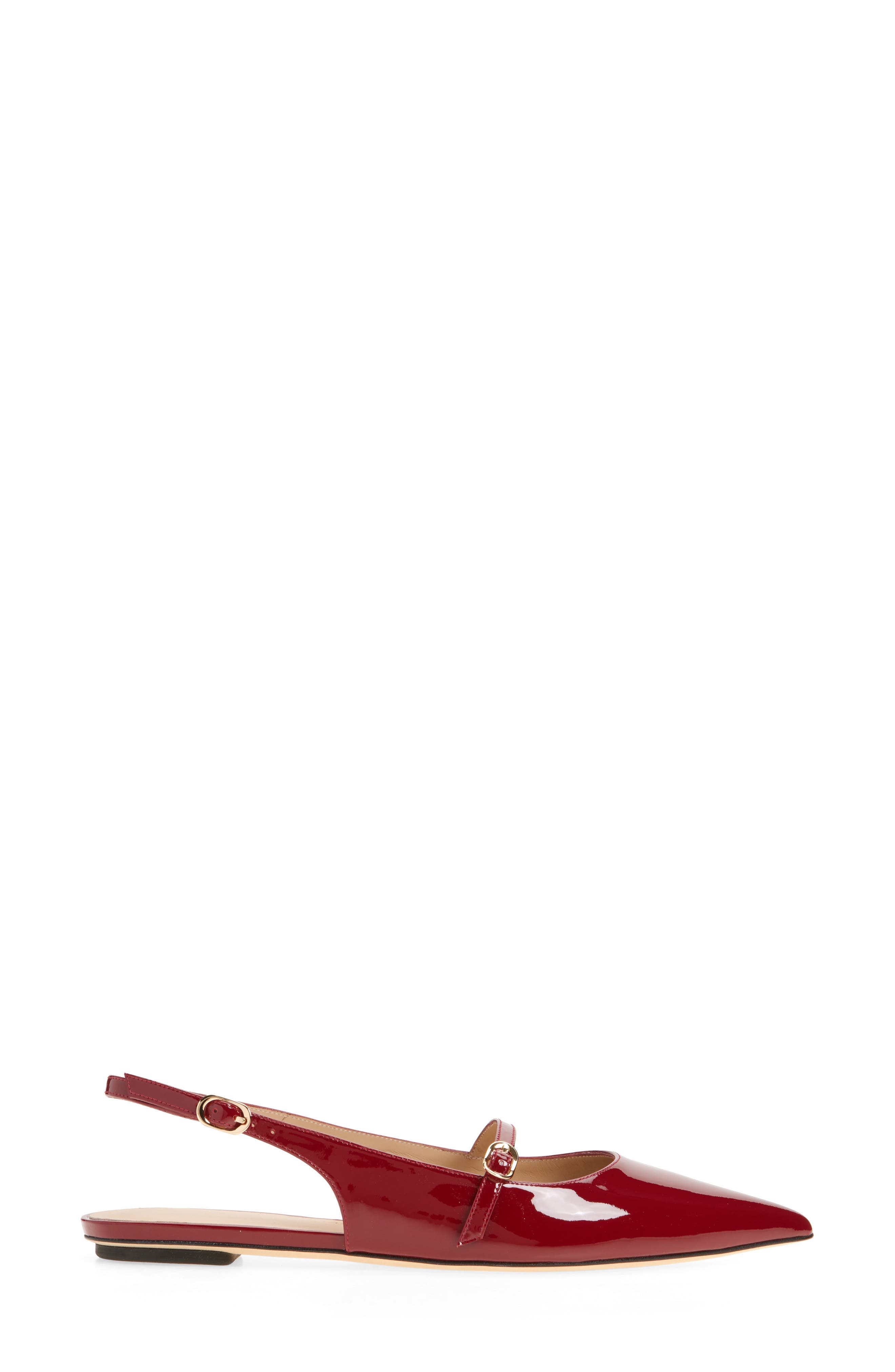 Stuart Weitzman Emilia Mary Jane Slingback Flat in Chile Patent at Nordstrom - 3