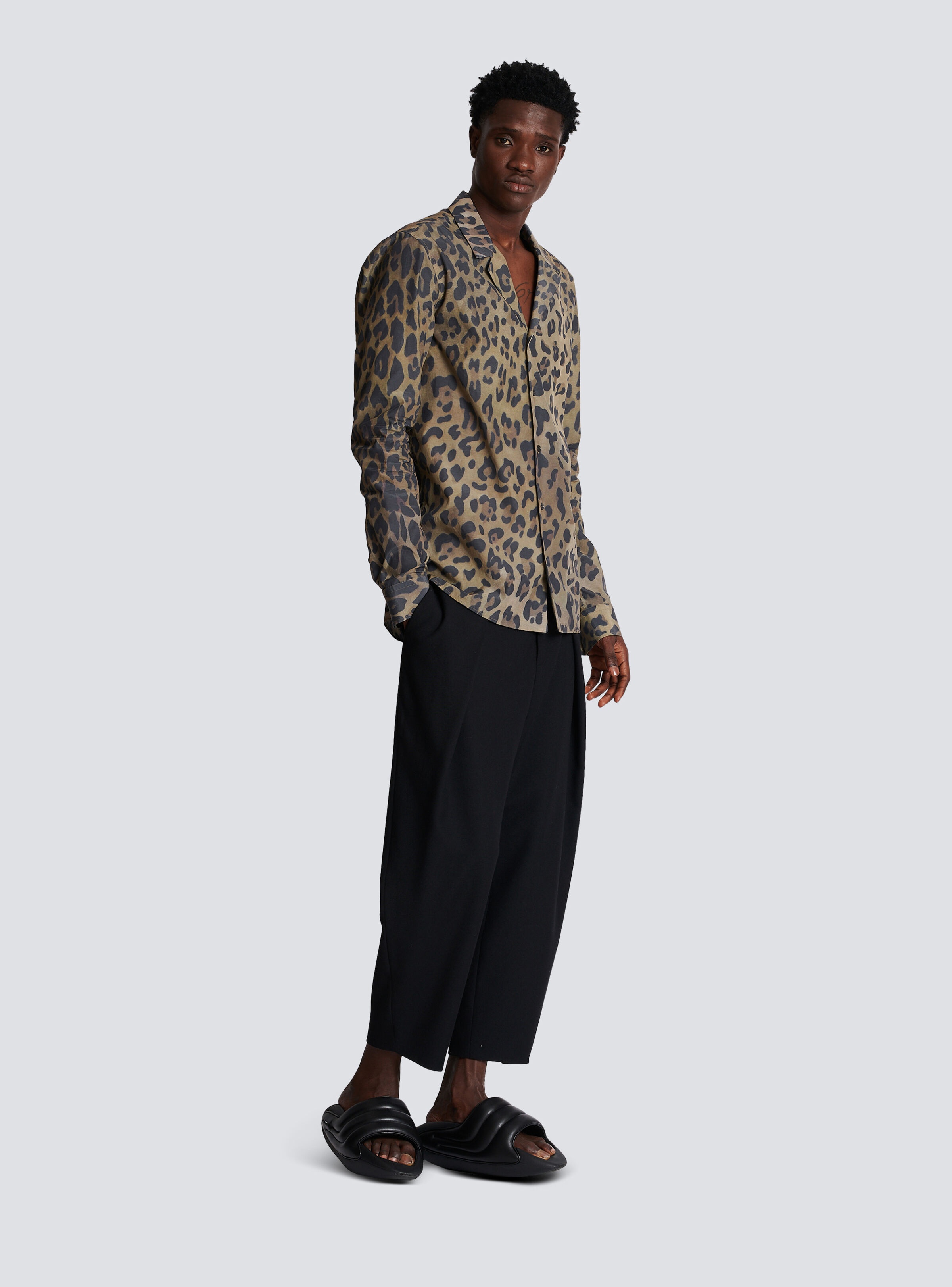 Leopard print pyjama shirt - 3