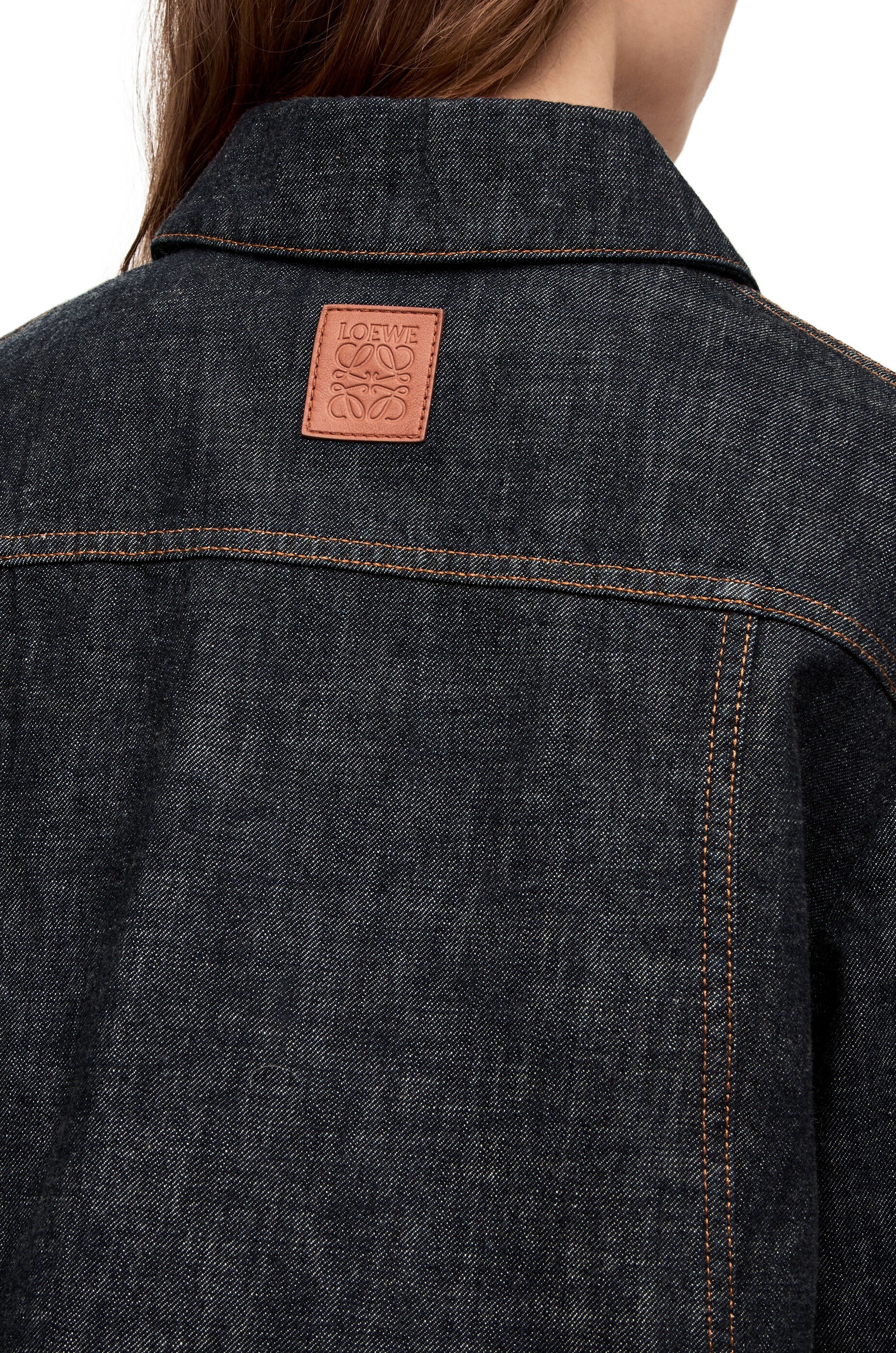"Short trapeze jacket in denim - 5