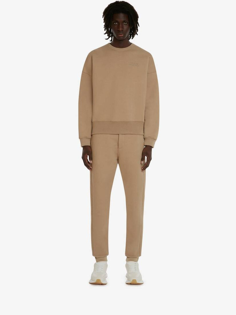 Alexander McQueen Men's McQueen Signature Joggers in Beige outlook