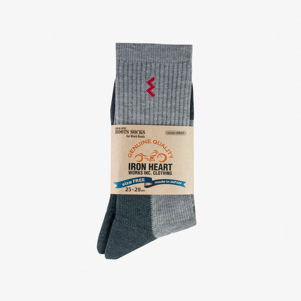 Iron Heart Work Socks Grey - 1