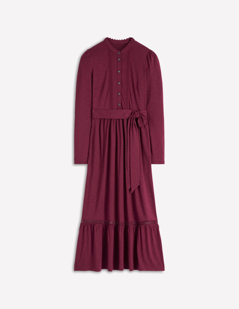 Edwina Jersey Shirt Dress-Deep Wisteria 1