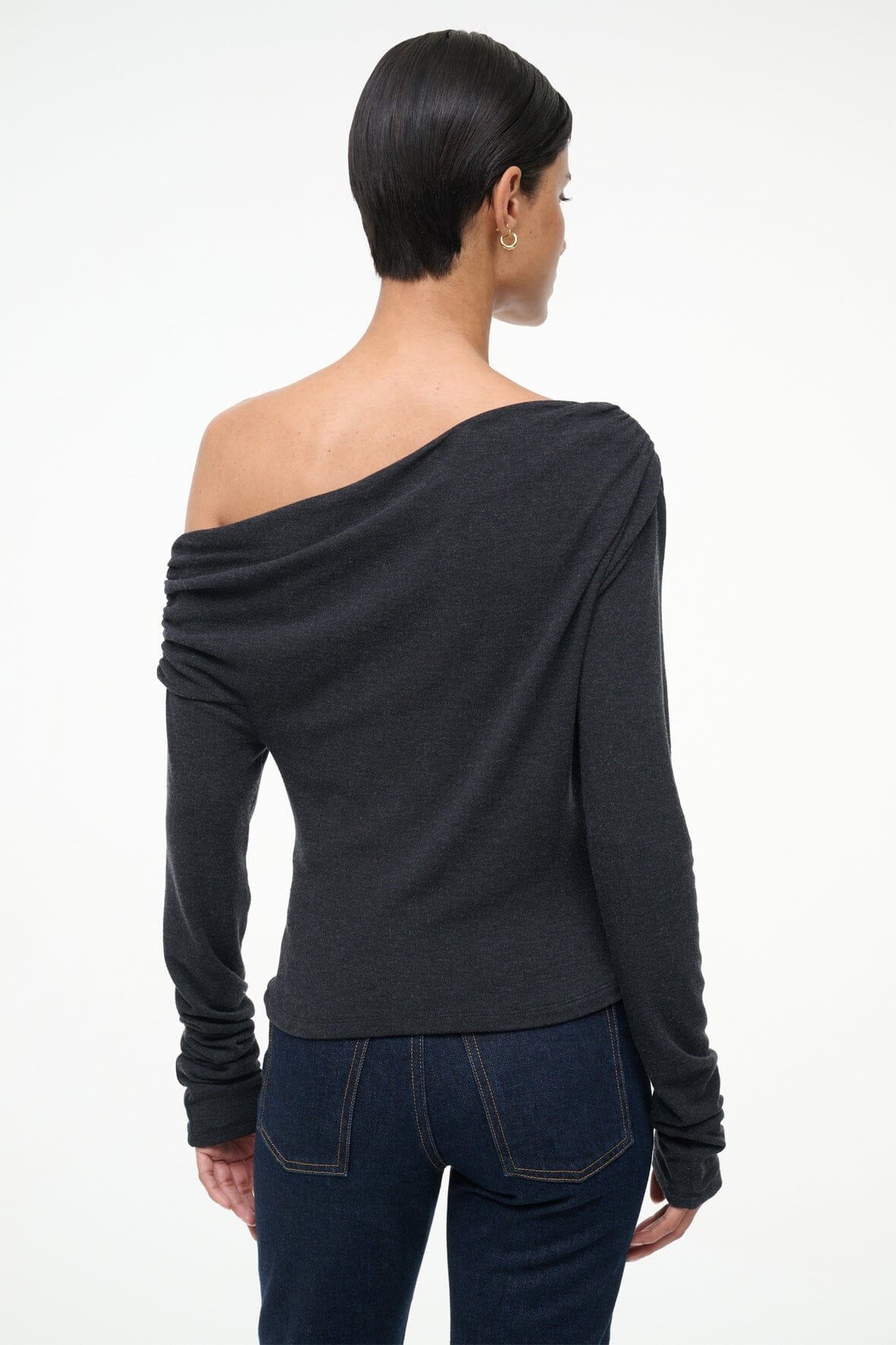 STAUD PHILOMENA TOP CHARCOAL - 4