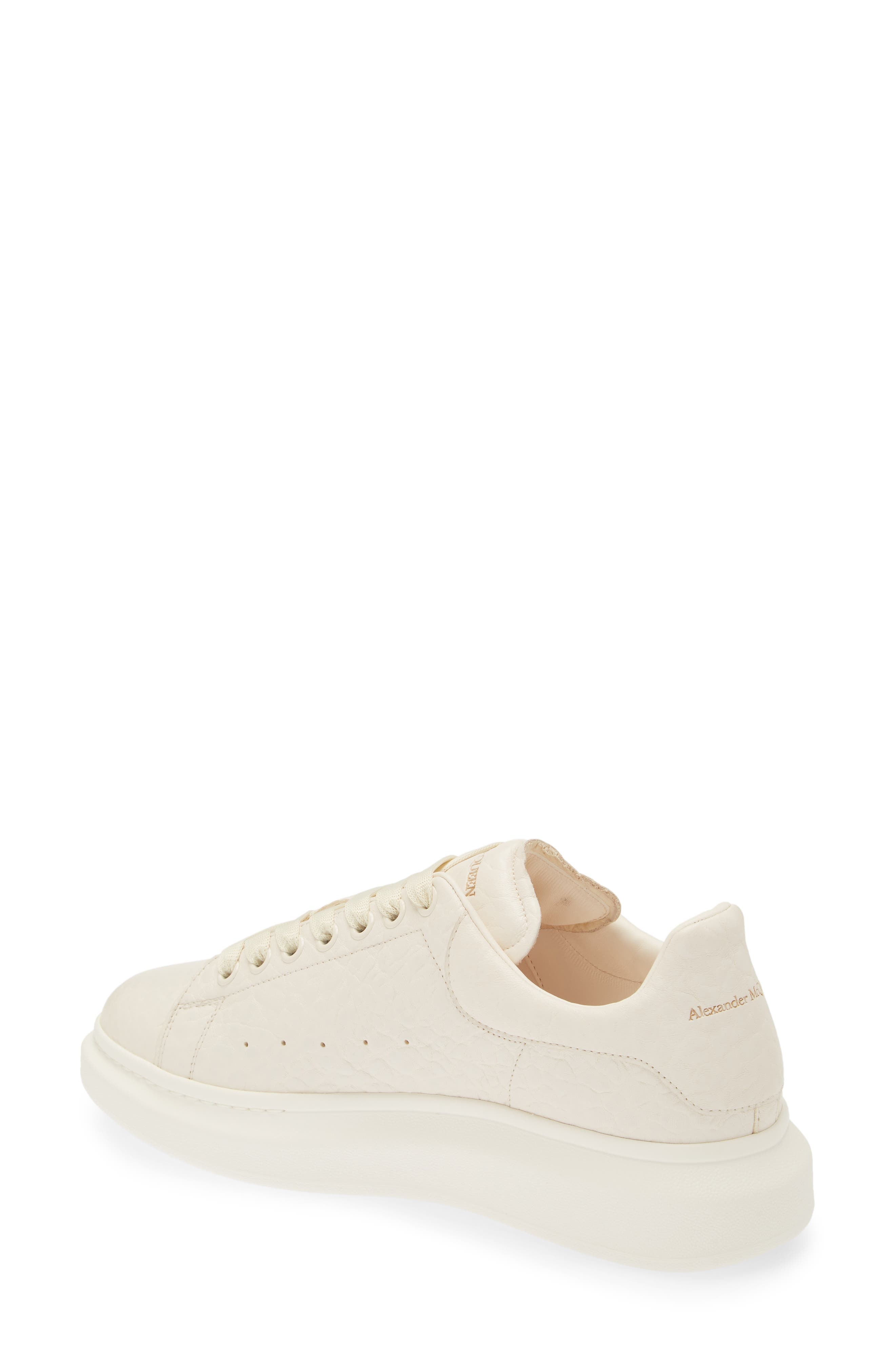 McQueen Grainy Leather Oversize Sneaker in 9100 Off White at Nordstrom - 2