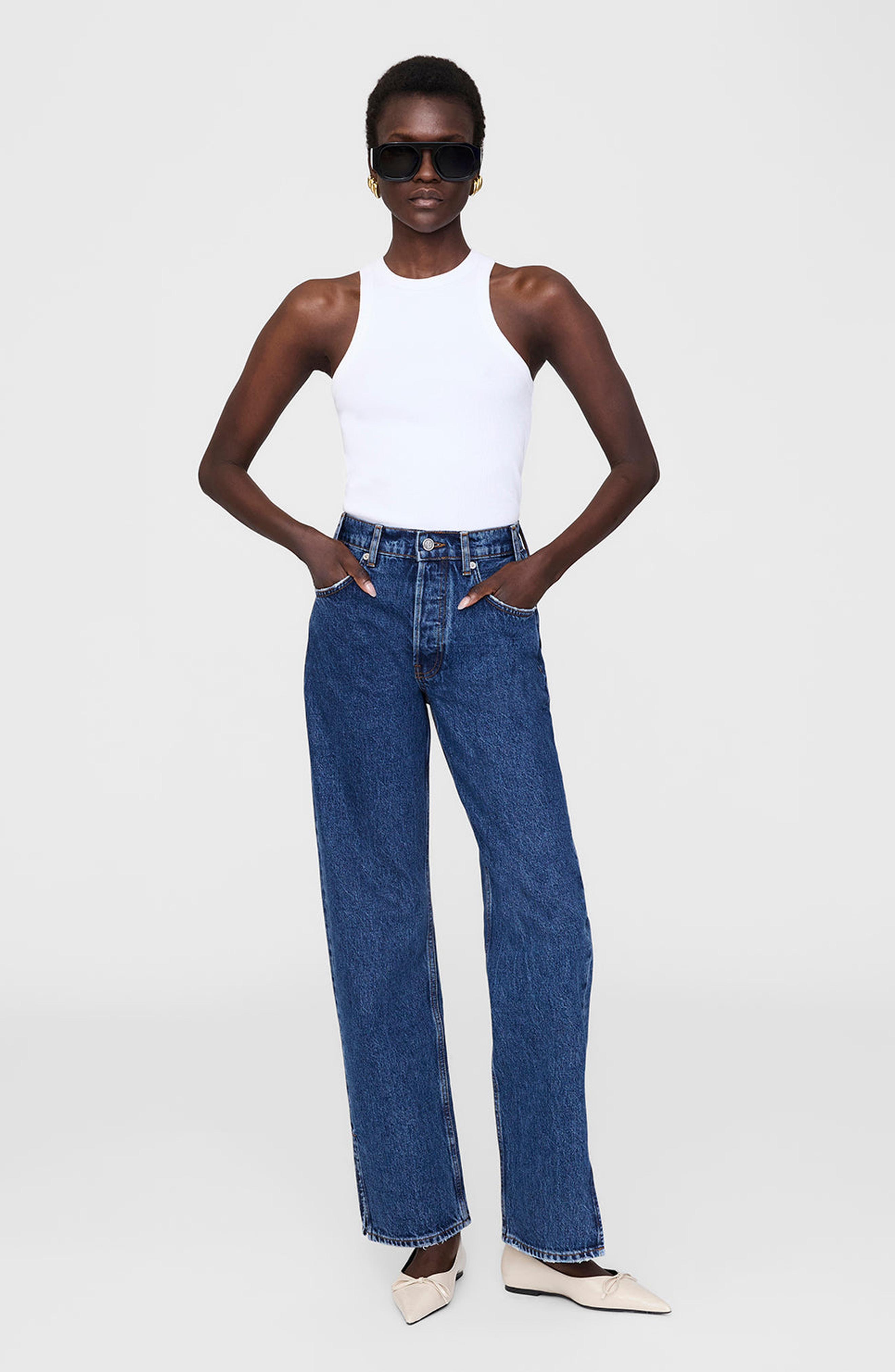 ANINE BING Roy Jean in Clean Indigo Denim at Nordstrom - 7