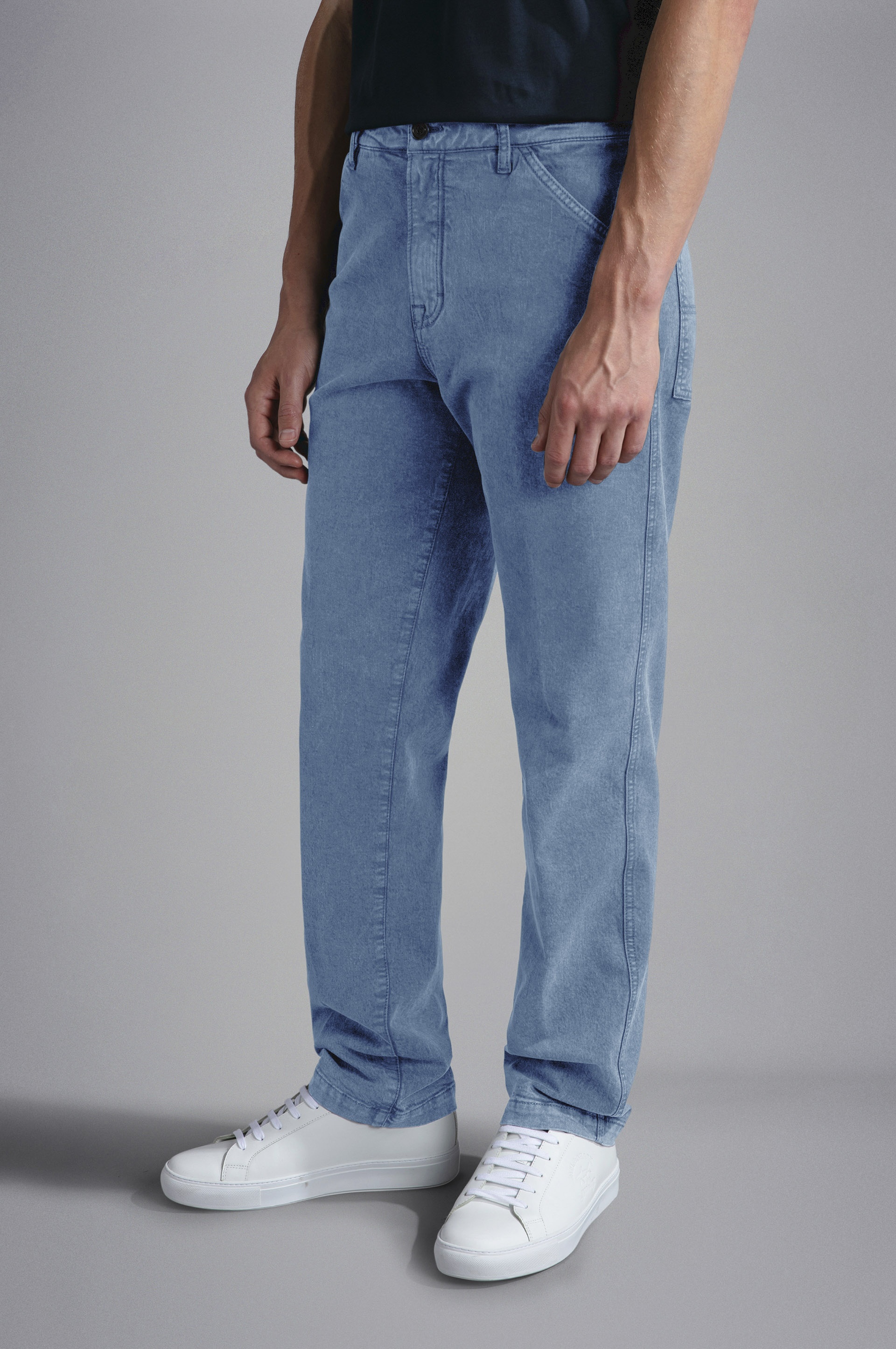 MARBLED DENIM CARPENTER TROUSERS - 6