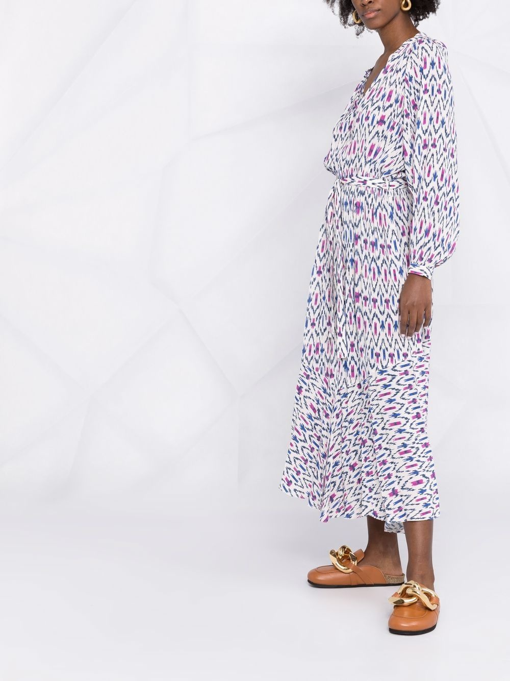 graphic-print long-sleeve dress - 4