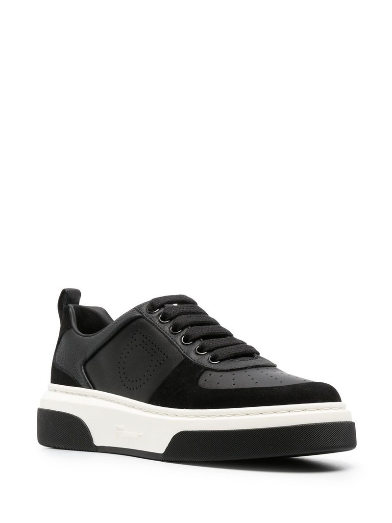 FERRAGAMO Gancini two-tone sneakers outlook