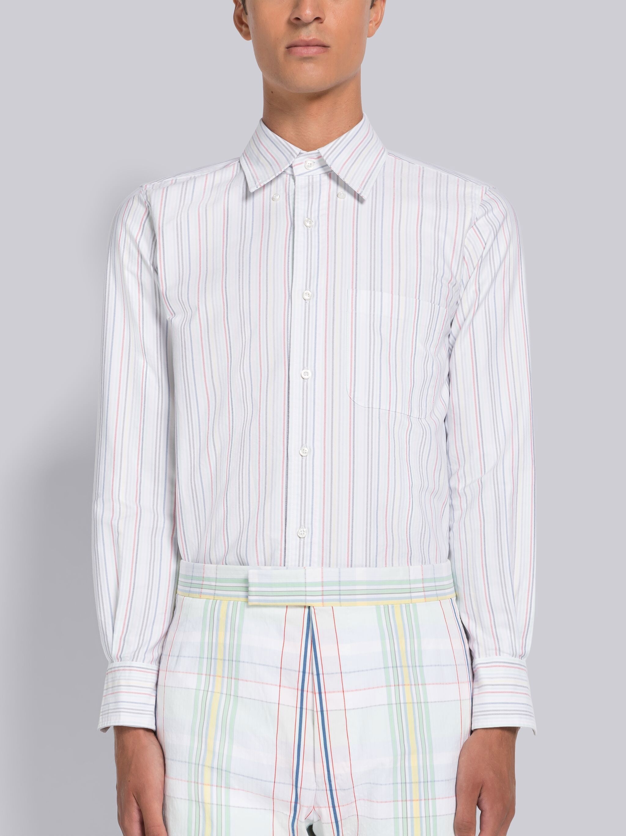 University Stripe Oxford Straight Fit Shirt - 1
