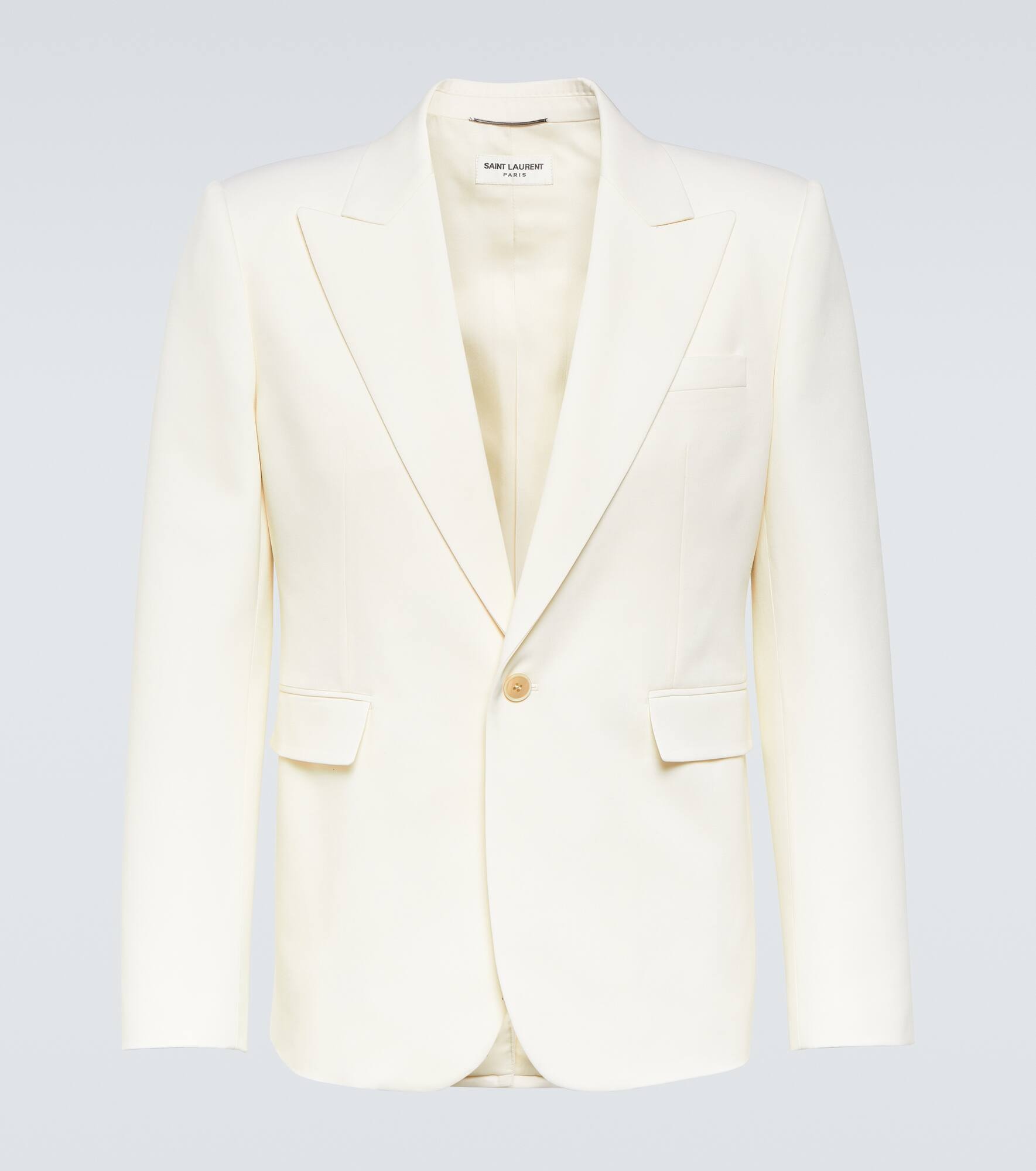 Wool gabardine blazer - 1