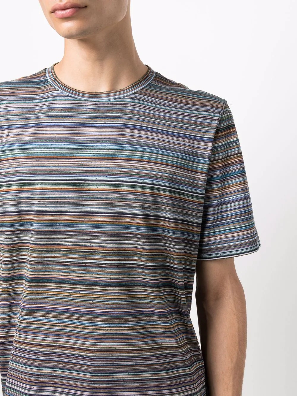 striped short-sleeved T-shirt - 5