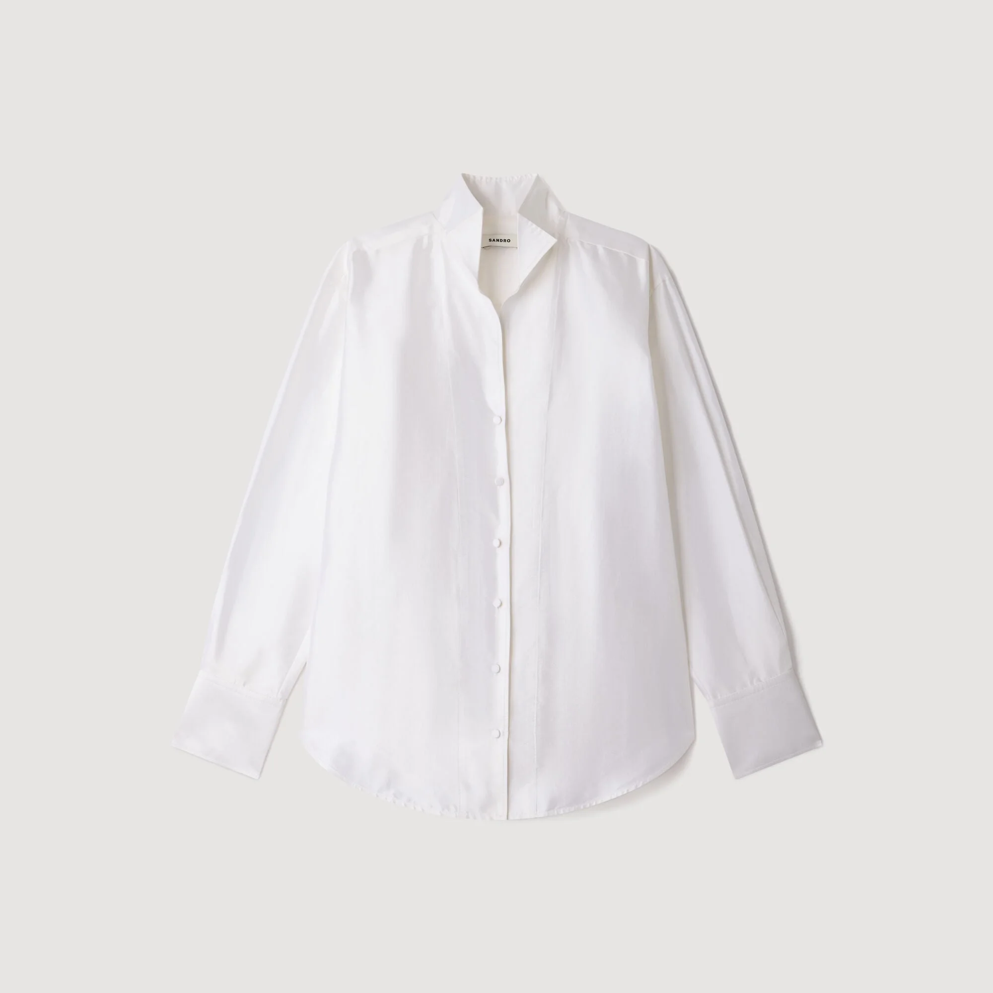 OVERSIZED SILK SATIN SHIRT - 1