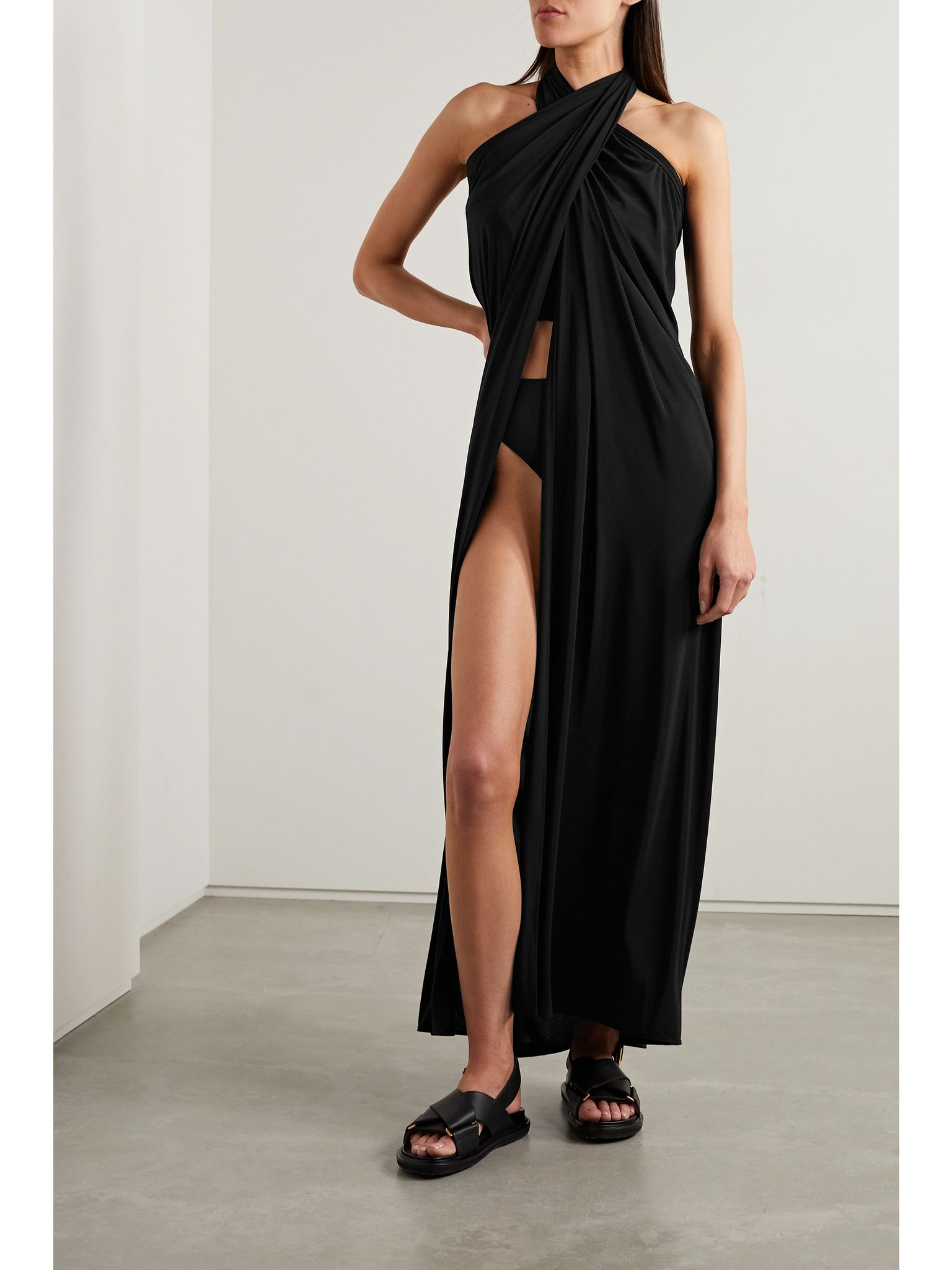 Ernie stretch-jersey pareo Black - 5