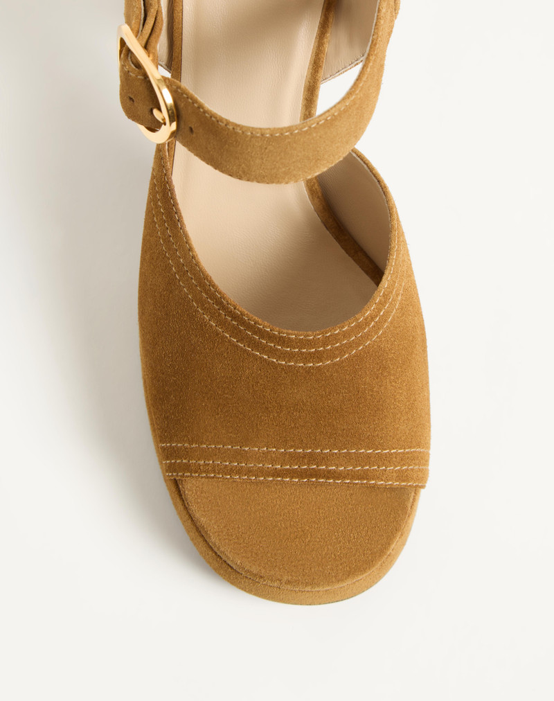Valentino FAWCETTE PLATFORM CRUST LEATHER SANDAL 100MM outlook