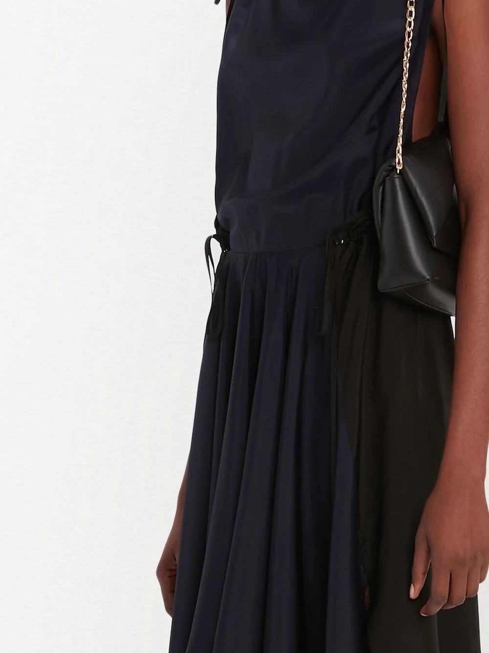 asymmetric-hem midi dress - 5