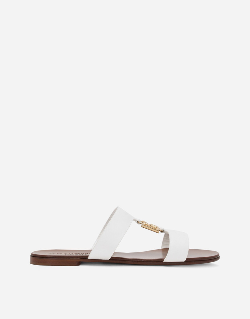 Calfskin sliders with DG logo 1