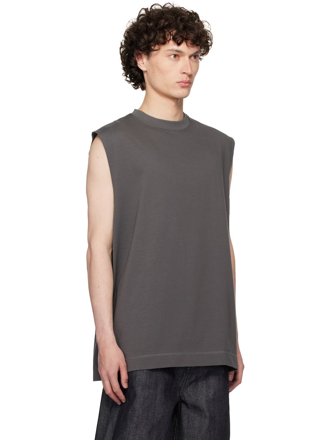 Gray Loose-Fit Tank Top - 2