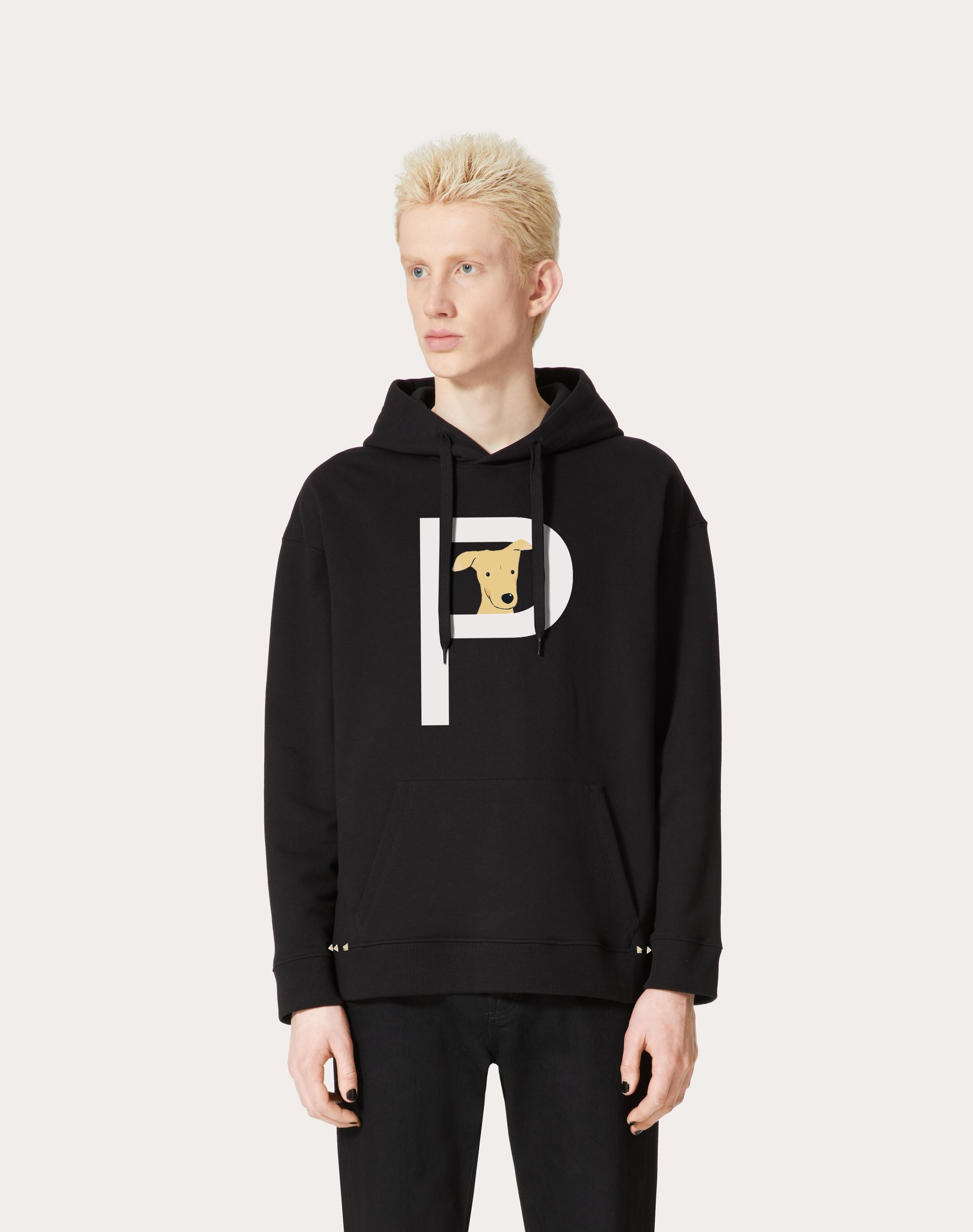 VALENTINO GARAVANI ROCKSTUD PET CUSTOMISABLE UNISEX HOODED SWEATSHIRT - 5