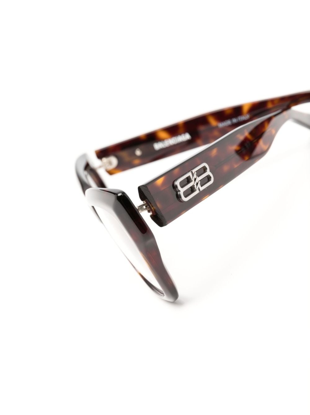 logo-plaque tortoiseshell glasses - 5